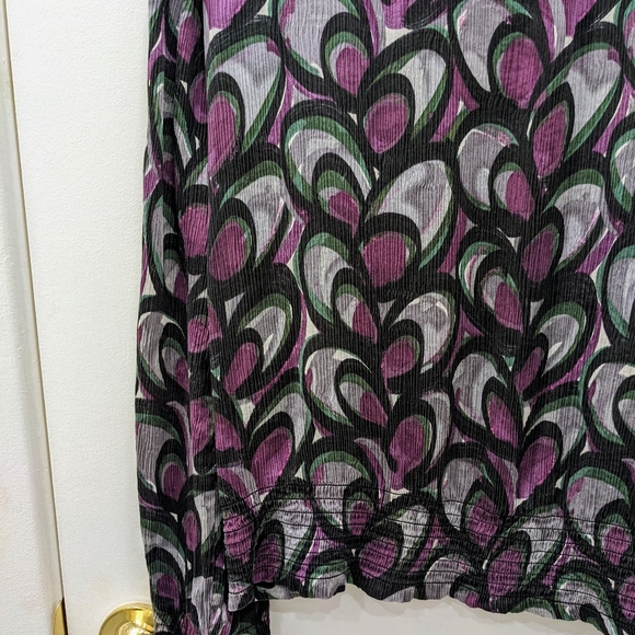 Hudson's Bay silk blouse peacock/paisley pattern - M - Picture 5 of 6